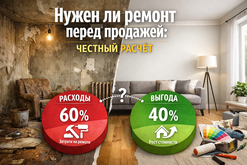 Нужен ли ремонт перед продажей: честный расчёт