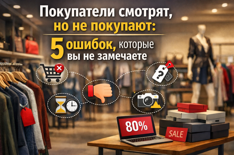 Покупатели смотрят, но не покупают: 5 ошибок, которые вы не замечаете