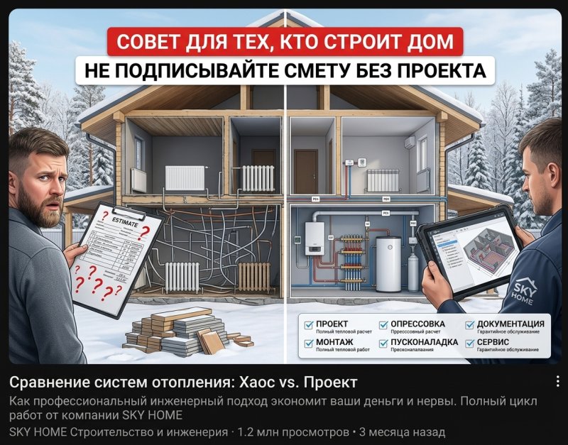 Монтаж отопления под ключ в Московской области: этапы, сроки, цены