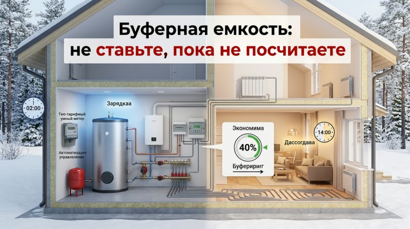 Буферная емкость для отопления: как экономить до 40% в частном доме