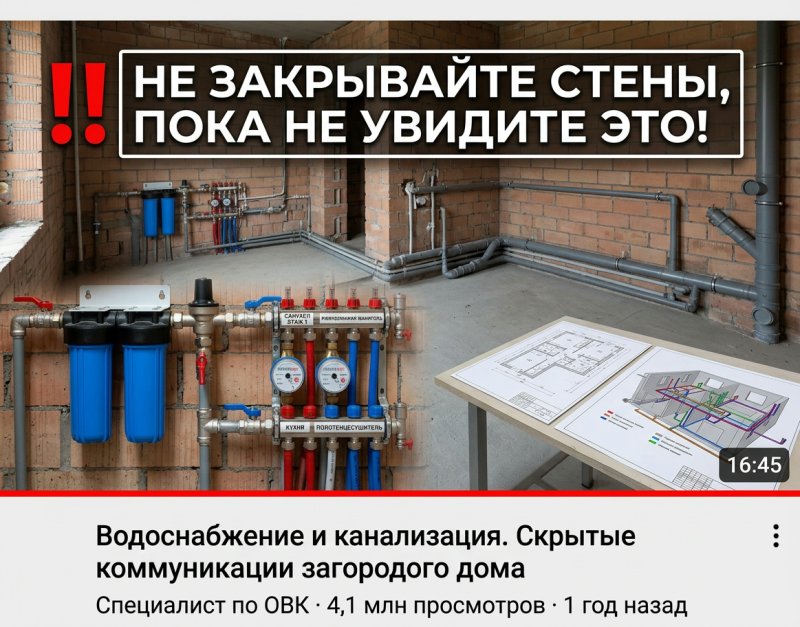 Сантехнические водоснабжение и канализация в загородном доме: ошибки, нюансы, стандарты