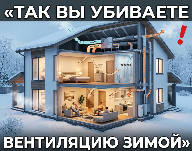 Как обеспечить свежий воздух и комфортный микроклимат в доме зимой без потери тепла