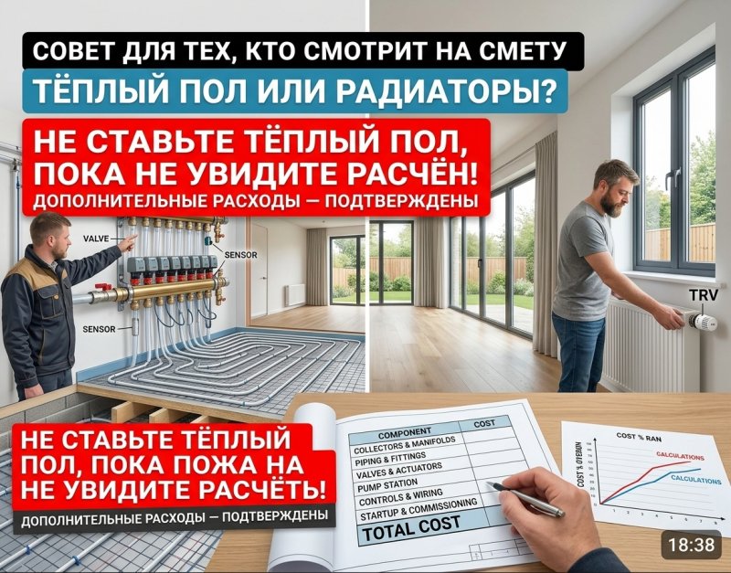 Теплый пол или радиаторы: что лучше для отопления дома? Сравнение, цены, калькулятор