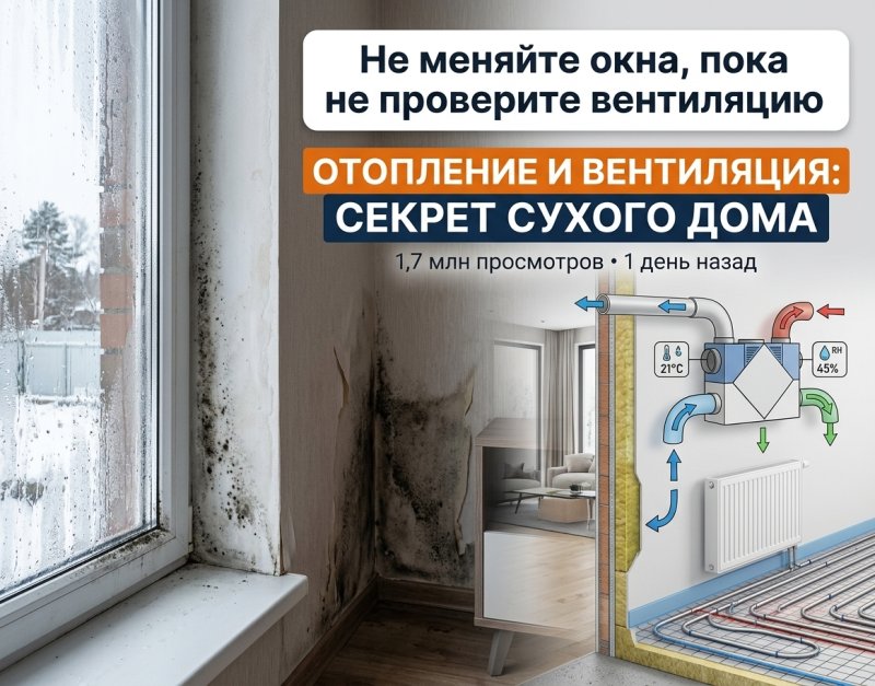 Плесень и конденсат: как инженерные системы решают эти проблемы навсегда