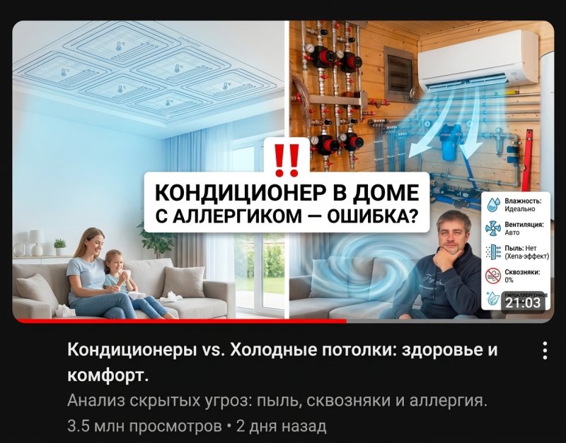Холодные потолки против кондиционеров: инновационное охлаждение для аллергиков