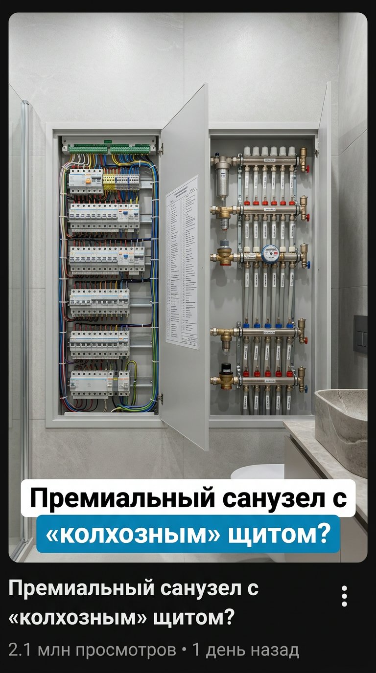 Эстетика инженерных систем: как сделать щит, разводку и санузел премиальными