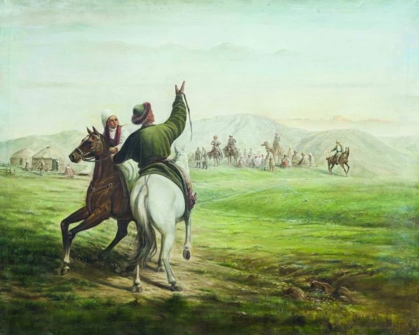 Казахский аул Гунны