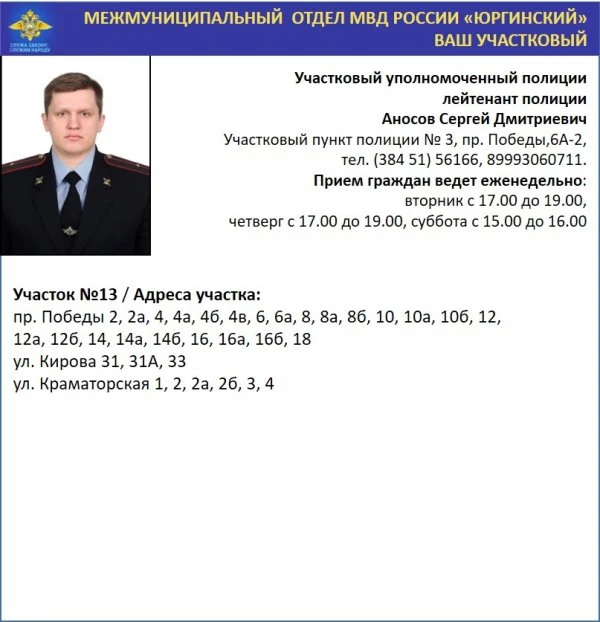 ВАШ УЧАСТКОВЫЙ 