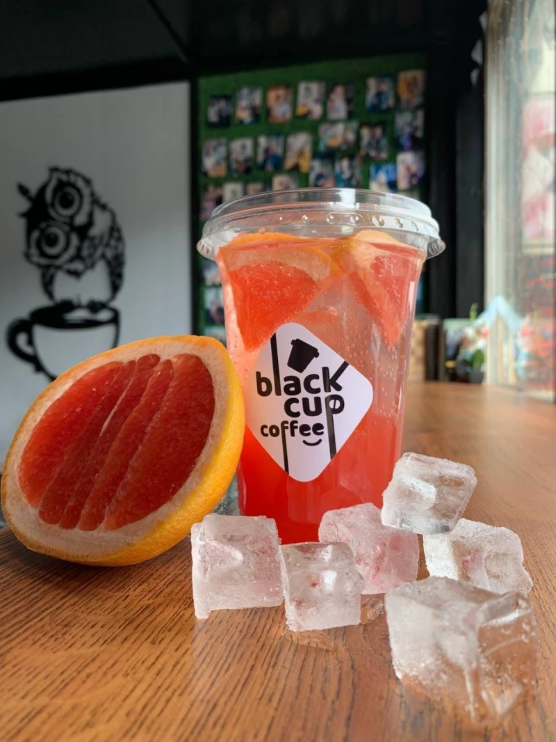 Black cup coffee