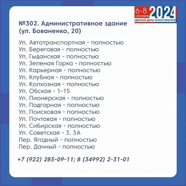 Участковая избирательная комиссия ИУ № 302