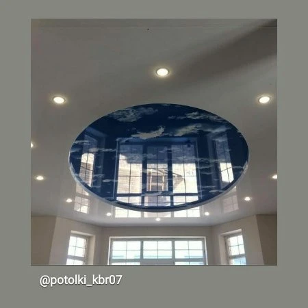 Двухуровневый натяжной потолок 🌌⚪