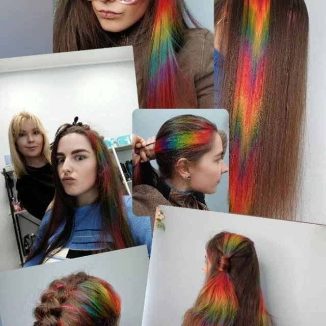 Радужные волосы 🌈