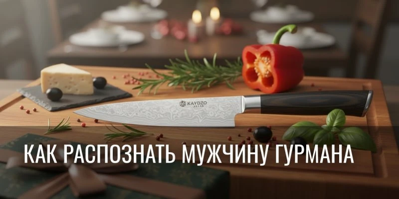 Сделай мужу-гастроэнтузиасту не очередной пылесборник, а WOW-подарок: японский нож Kaydzo, который вдохновит создавать!