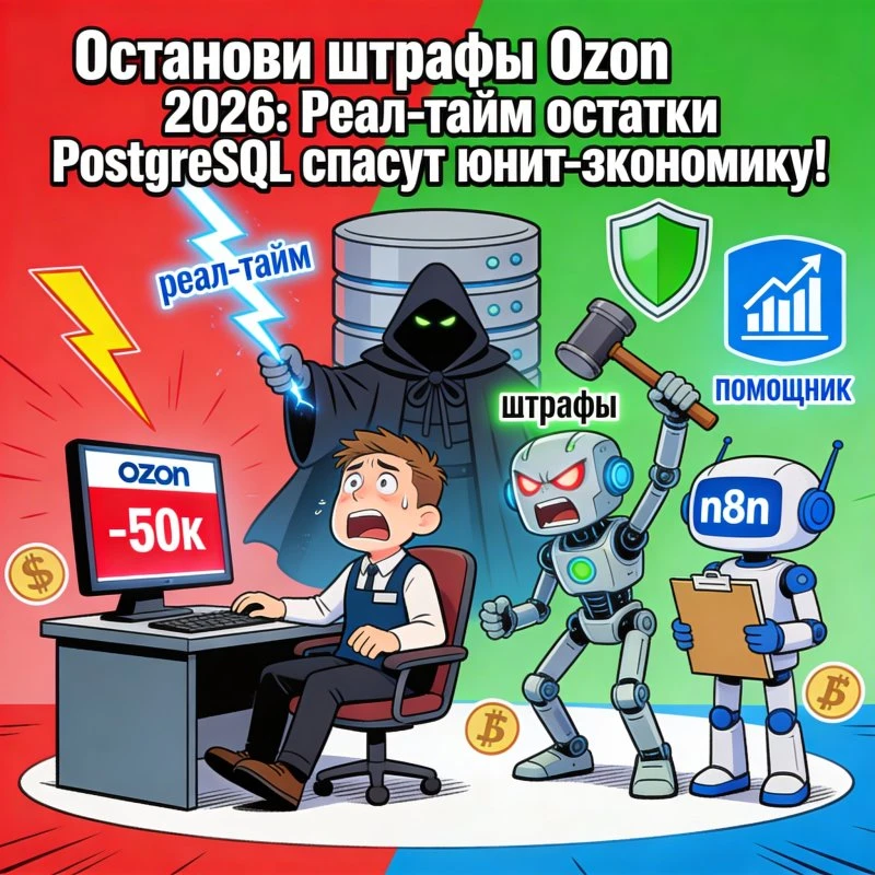 Ozon остатки реал-тайм PostgreSQL
