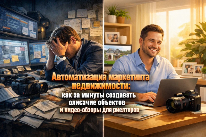 Автоматизация маркетинга недвижимости: как за минуты создавать описание объектов и видео-обзоры для риелторов