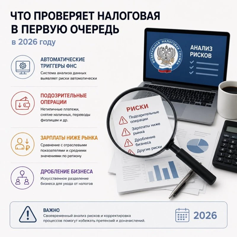 Что проверяет налоговая в первую очередь в 2026 году 👀⚖️