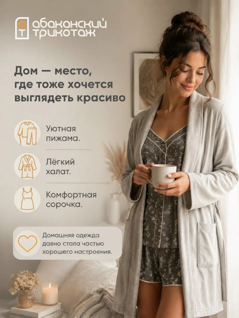 Домашняя одежда от АБАКАНСКОГО ТРИКОТАЖА
